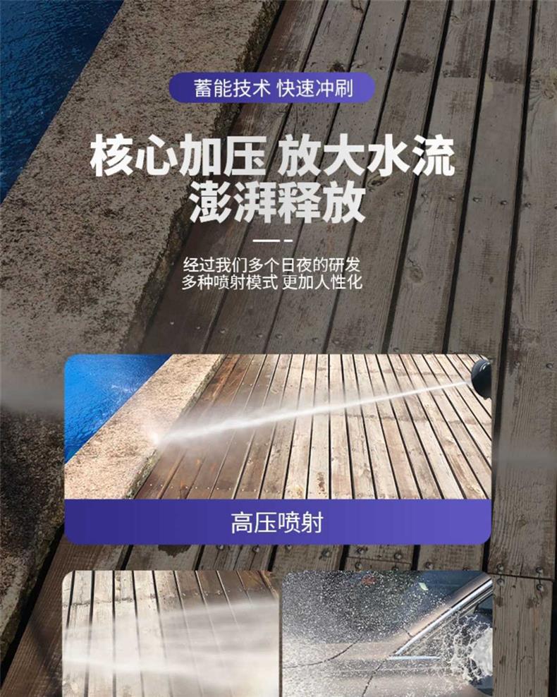 Jepus Commercial Wall-Mounted High-Pressure Cleaning Machine, Car Washing Machine, Industrial High-Power Car Washer, Household Use