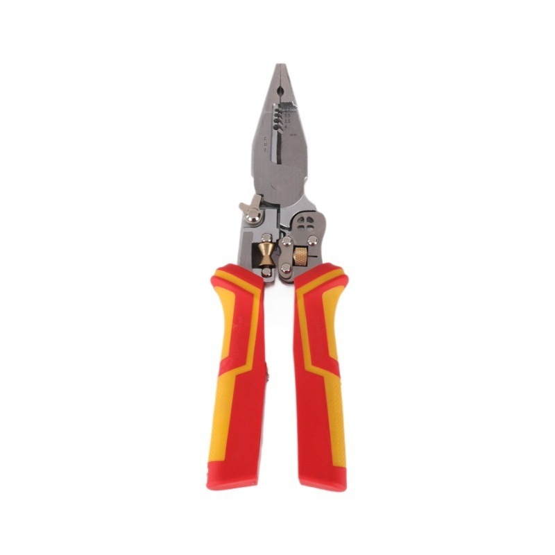Alicates de electricitador de línea de pelado de prueba de venta caliente de grado industrial con diseño de rodillo Alicates de electricitador multifuncionales ajustables