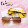 Summer trend fashionable glasses solar-powered, metal sunglasses, internet celebrity, Korean style