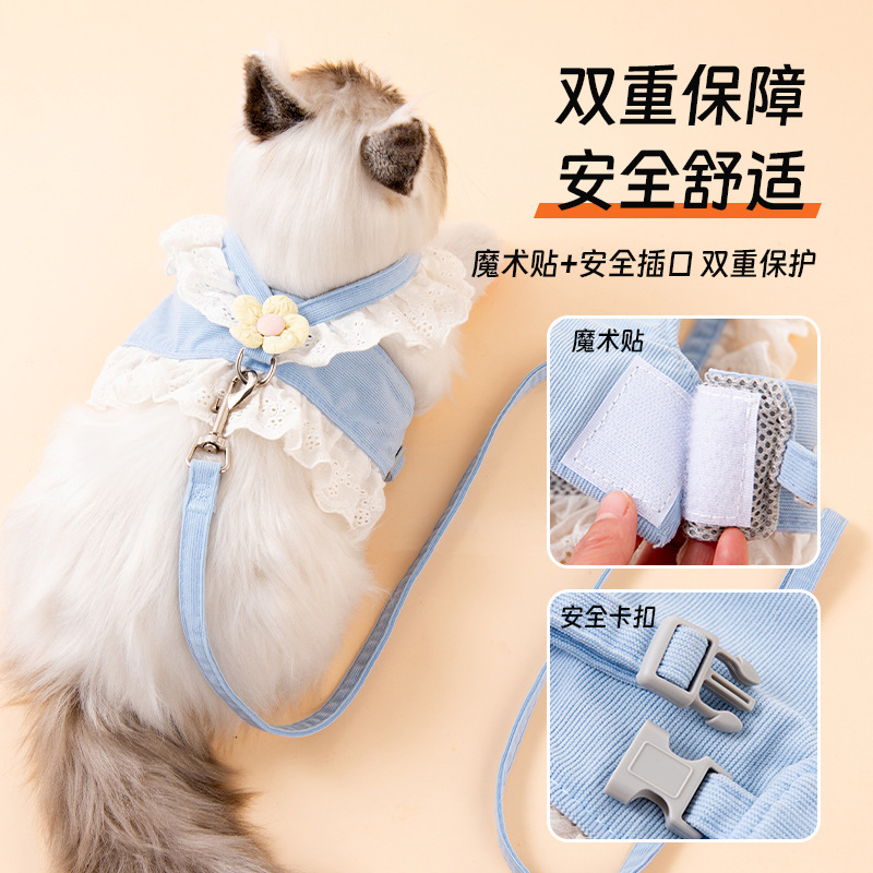 越境爆金ペット牽引ロープ小型犬猫四季通用胸ストラップ犬チェーン犬用品犬ロープ|undefined