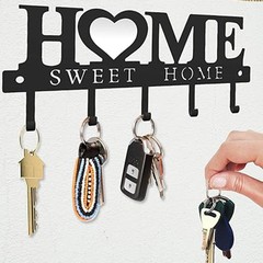 フックキーホルダー収納 HOME文字入り 鉄製メタルハンガー 排列フック ドア側壁掛け式 壁掛け式 ドア後ろ収納