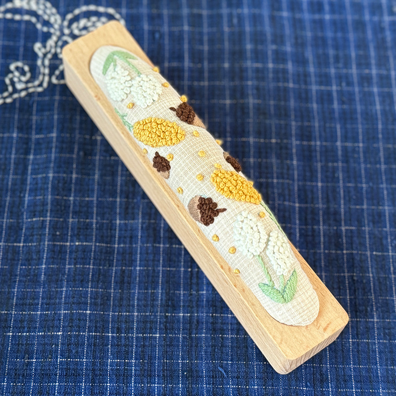 Lu bordado creativo aguja larga simple novato bordado flores y hierba sala de estar adornos hechos a mano bolsas de materiales de bordado diy