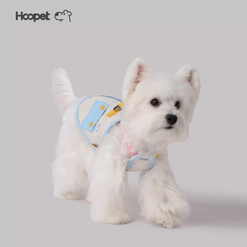Hoopet夏季薄款可爱可牵引背心柯基比熊小型犬猫咪宠物狗狗衣服|undefined