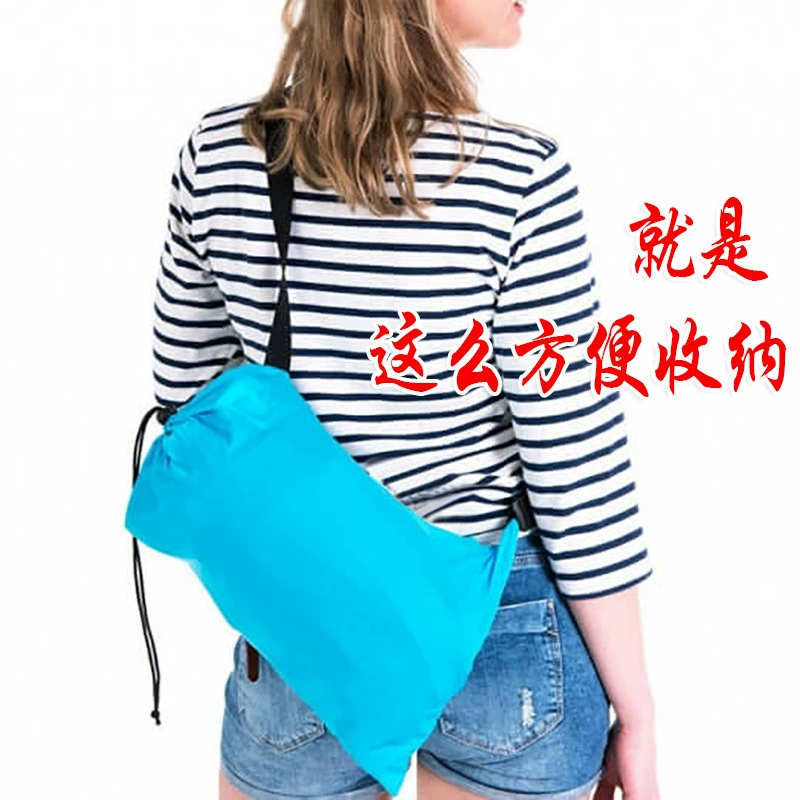 TikTok, inflatable handheld foldable sofa for auto, sleeping bag, beach soft heel