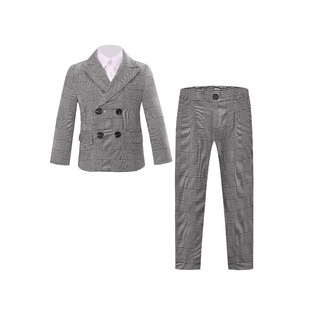 Children's Suit Suit Spring & Fall British Style Baby Boy's First Birthday Dress Flower Girl Host Boy's Performance Suit