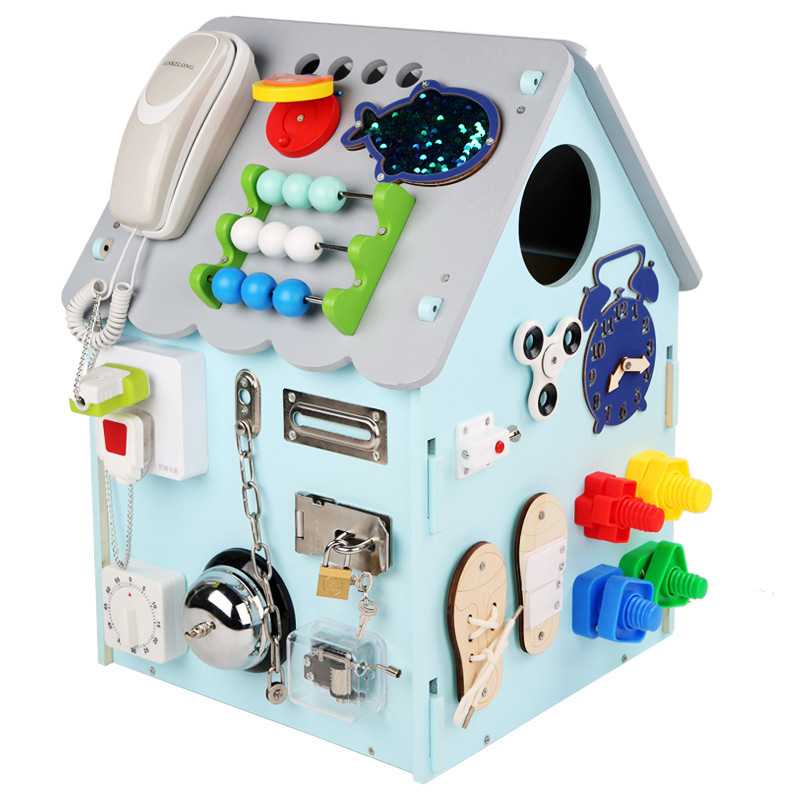 1-3 años de edad del bebé Montessori ayudas didácticas caja ocupada casa DIY accesorios Montessori niños educación temprana juguetes educativos