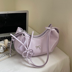 フレンチニッチバレエスタイル脇バッグレディース夏の新ファッションリボン多用途ハイエンドシングルショルダークロスボディバッグ