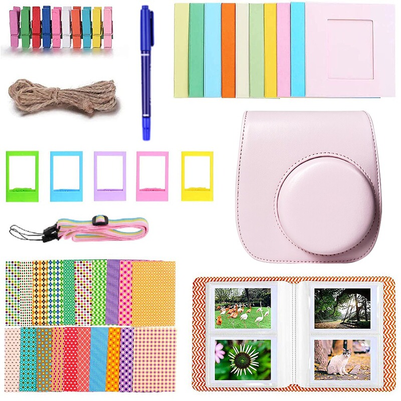 Suitable for clapped instax mini 11 12 9 8 camera bag photo album accessories set 8 in 1