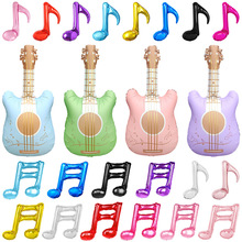 16分双音符铝膜气球音乐符号乐器气球单音符曲谱造型吉他装饰气球