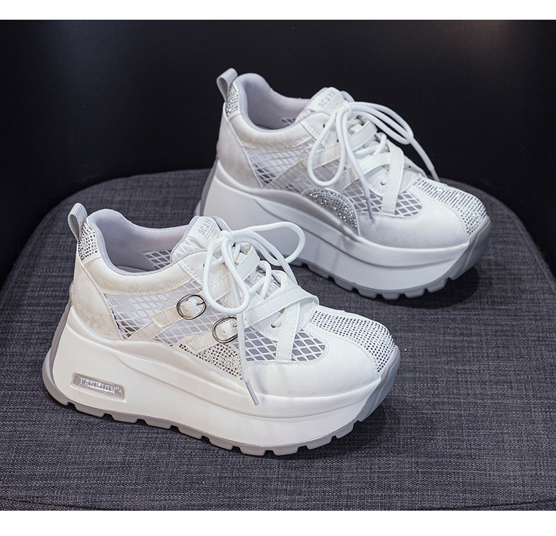 Giày sneaker nữ đế dày phong cách Hàn Quốc, gót 8 cm, form cổ điển — Vàng 5072, Be 5072 chi tiết 23