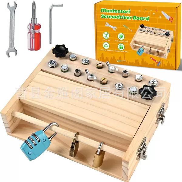 Montessori Screwdriver Board Set Busy Board Set Screw Disassembly Toy Learning Sensory Toy Detachable