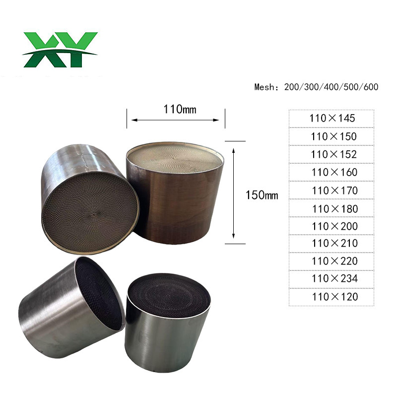 Sdxyhbly Three-Way Catalytic Converter Metal Honeycomb Catalyst Carrier Stainless Steel Material Diameter 110mm2
