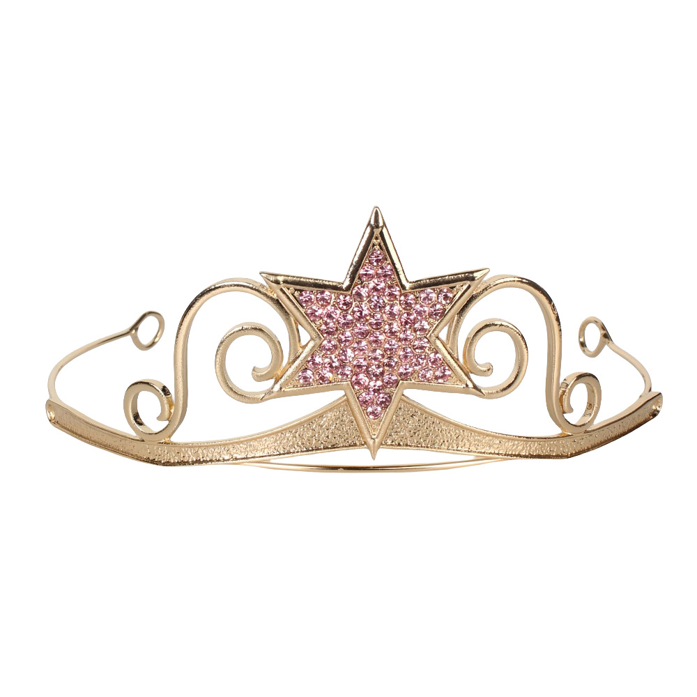 Nueva diosa aleación de hexagramas corona de cabello de fiesta europea y americana simple vestido de boda lujoso espectáculo de cumpleaños tocado