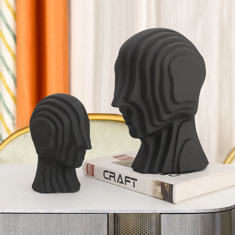 Nordic Light luxury creative figure head portrait decoration living room TV cabinet sofa decoration hotel sales office front desk decoration