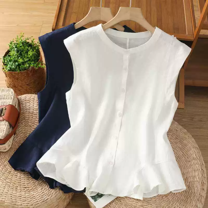 Cute summer brace with a round collar, universal doll sleevless
