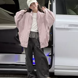 手工做旧款夹克宽松外套阔腿裤棉布裤26年秋装新款春秋套装女