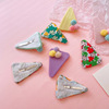 In the early summer, macaron color triangular floral BB clip Korean children's colored gauze bangs and bangs, babies, baby hair cards