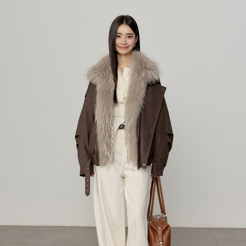 Trendy Popular 90% White Goose down Jacket for Women, Mid-Length with Raccoon Fur Collar, Parka Winter Coat