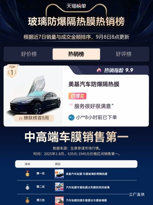 Automotive Film – Windshield Film, V Series Full Car