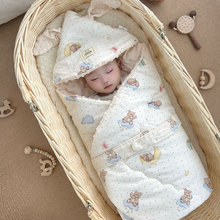 宝宝产房抱被豆豆绒安抚初生婴儿包被四季加厚襁褓棉新生儿抱被子