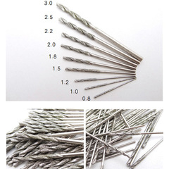 金剛砂麻花鑽頭套裝玉石打孔針金剛石鑽頭水晶鑽孔小手電鑽電磨頭