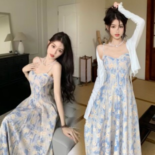 �¿��ɚ��|���{ɫ�ͮ�Ů���Lȹ�黨�����B��ȹ��ʽ������