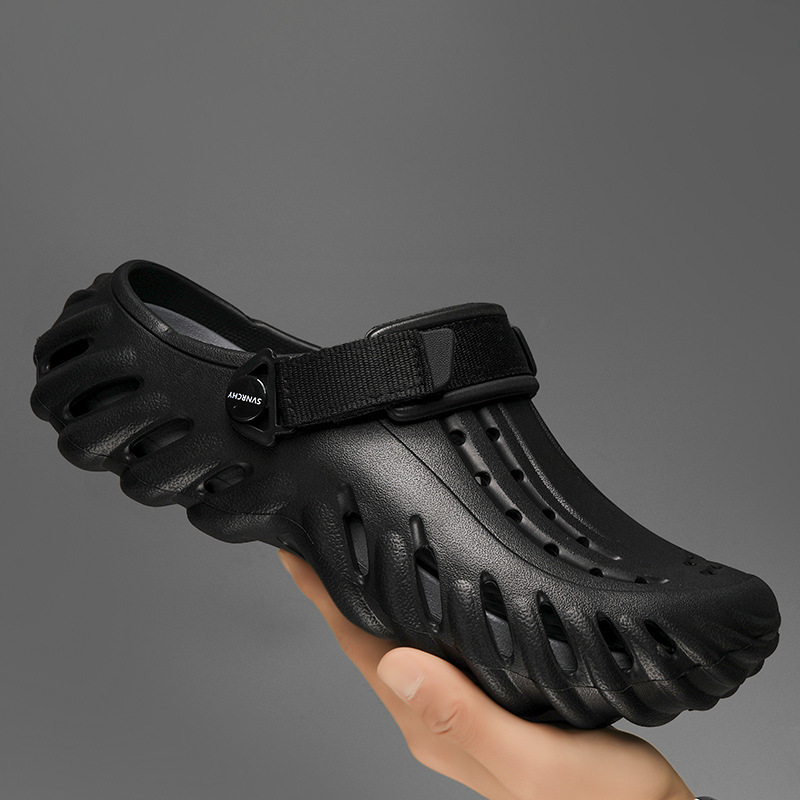 Summer New Men's Breathable and Comfortable Color-Blocking Trendy Fashion Casual Everyday Versatile Lightweight Slip-On Clogs