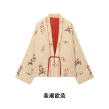 Lady coat 秋季外贸新款女装批发 自制欧美风V领棉服外套 4786208