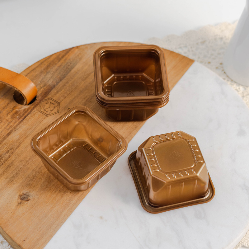 网红青团中秋流心月饼托手工冰皮蛋黄酥托雪媚娘方形无盖 50G底托