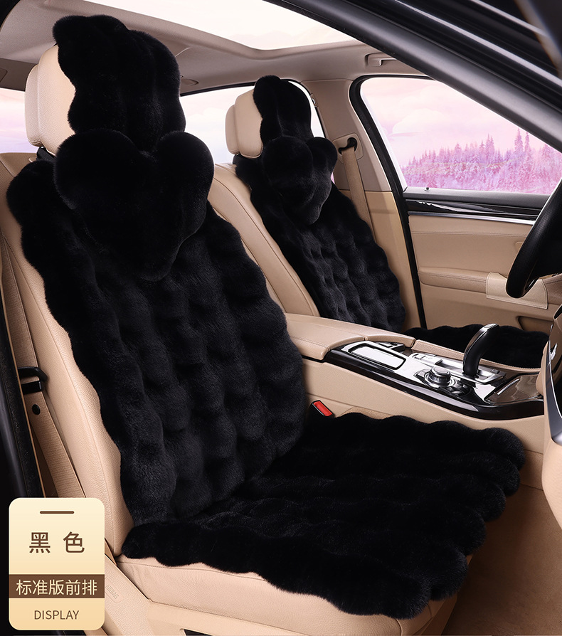 Amazon's New Winter Car Seat Cushion Thickened Bubble Plush Warm Light Luxury Encrypted Anti-Slip Plush Seat Cushion