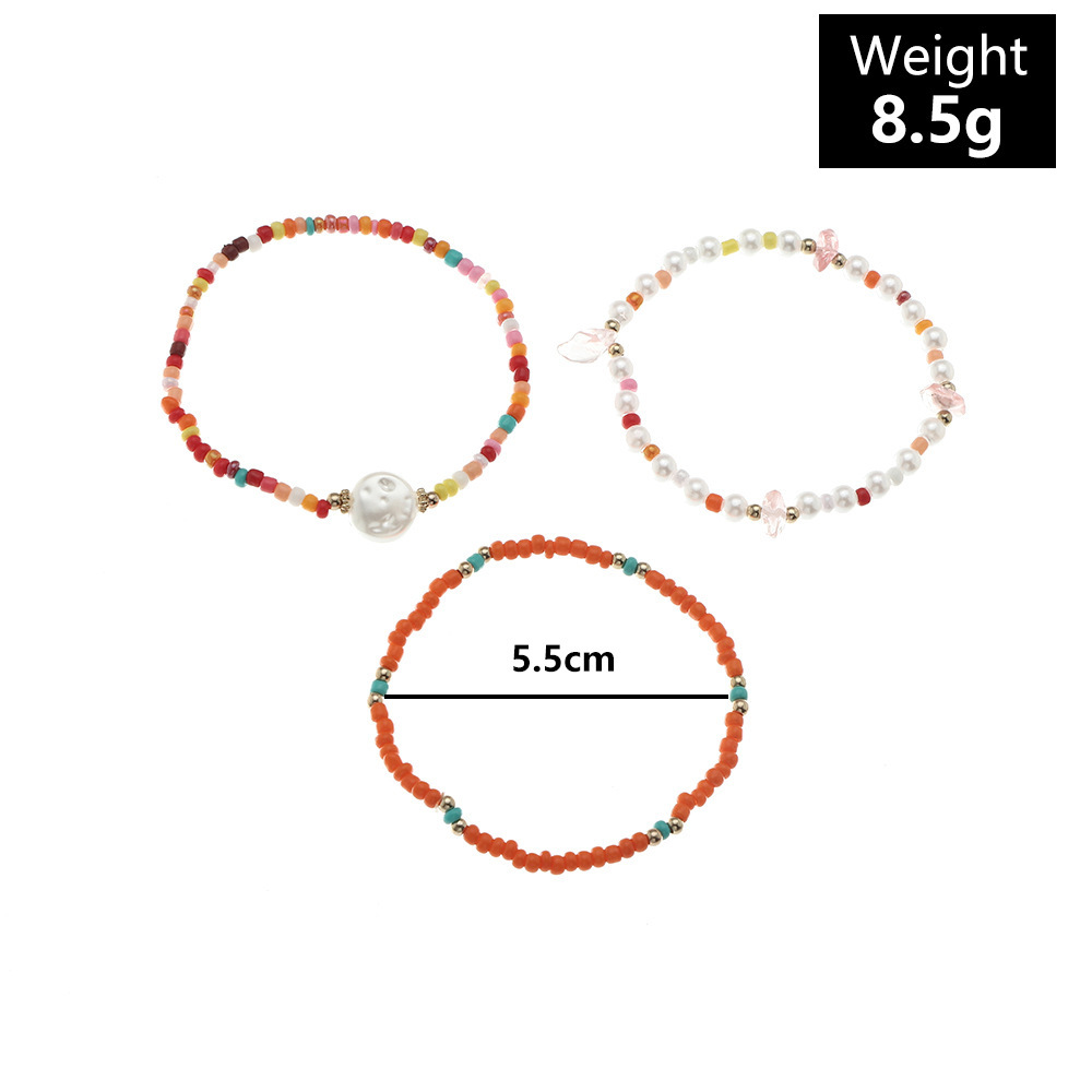 15g Weight Bracelets Classification Beads Chain Material 1 Set Quantity Casual, Daily Occasion Artificial Crystal, Seed Bead Material Geometric Pattern Women's Gender Beaded Design Simple Style Style Simple Style Geometric Artificial Crystal Seed Bead Beaded Women's Bracelets 4