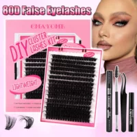 False eyelash kit DIY, capacious dense European style, separate cluster lashes with tools