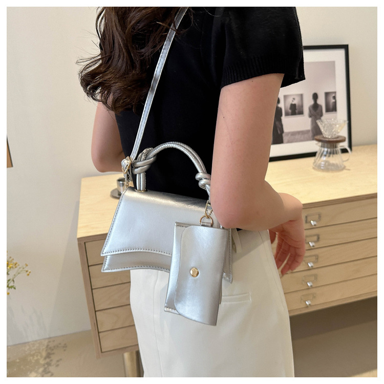 Moteveske for kvinner 2024 ny trend mote skulder enkel uformell crossbody ensfarget mor og barn-veske_voghion.com