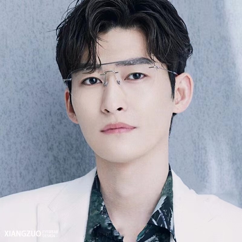 2023 New Double Beam Toad Mirror Frameless Anti-blue Light Flat Mirror Can Be Equipped with Short-range Mirror Large Frame Plain Slim Frame