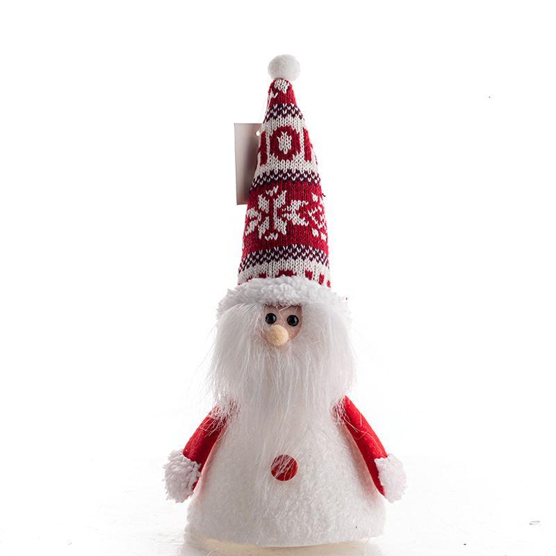 ARTISTRY TRANSIERO Nueva versión Q de luz LED Santa Claus muñeca botón batería regalo muñeco de nieve divertido pequeño adorno