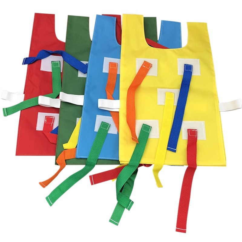 Jardín de infantes camiseta pegajosa chaleco deportivo para evitar camiseta pegajosa equipo de entrenamiento sensorial de los niños equipo de ejercicio cooperativo