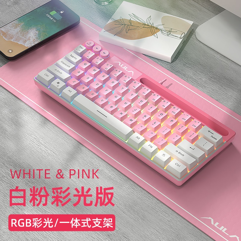 AuraタランチュラF3061ミニ機械手触りキーボード61キー有線RGBデスクトップノートタブレット携帯|undefined