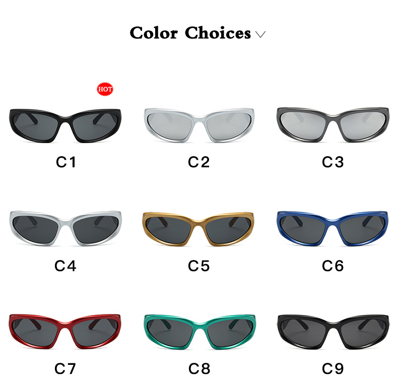 Ins Style Solid Color Pc Oval Frame Full Frame Women's Sunglasses display picture 4