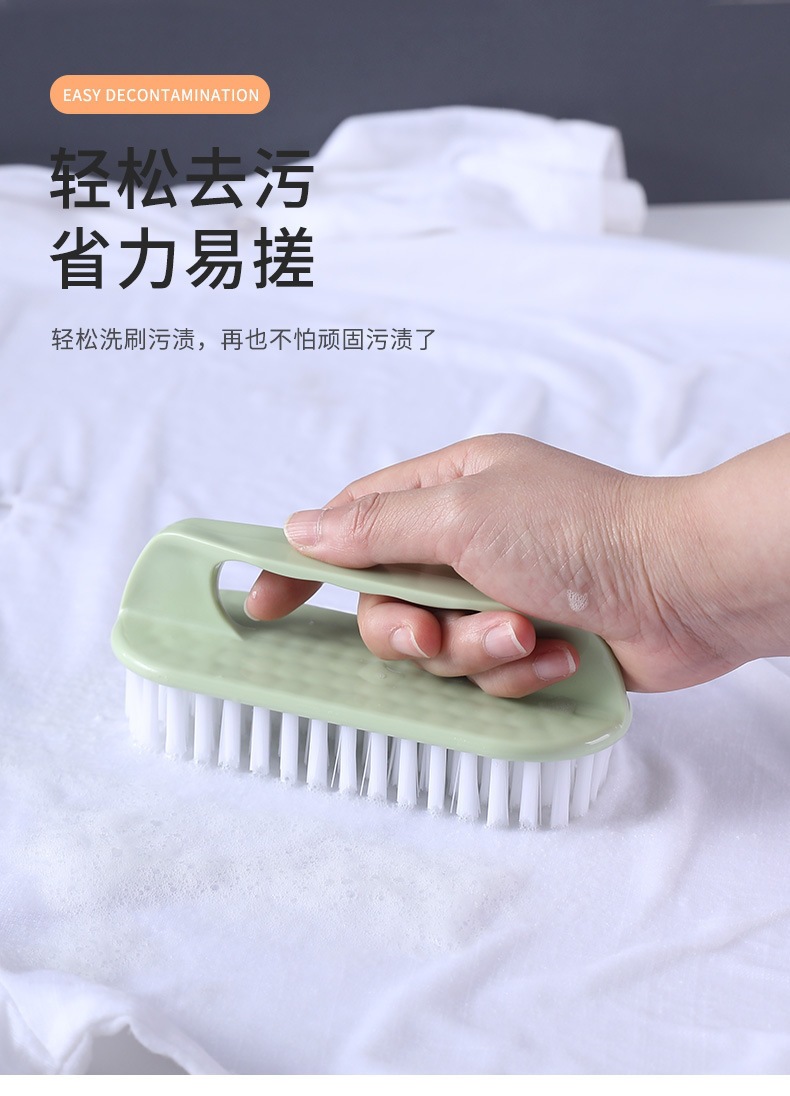 Soft Bristle Laundry Brush Pink Plastic Household Cleaning Brush for Clothes Shoes and Boards quality and texture