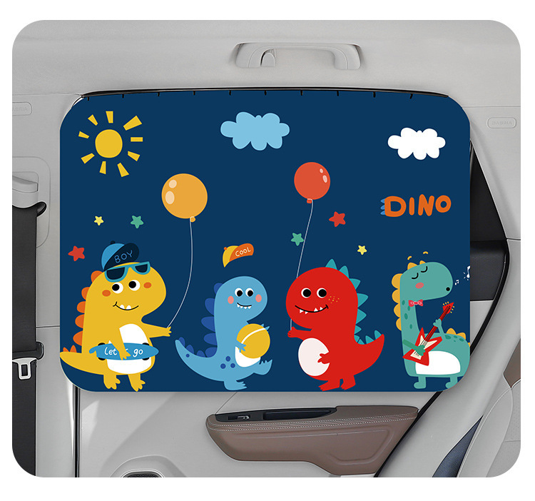 Car sunshade rail car window curtain cartoon car side window sun protection heat insulation magnetic suction children's shade