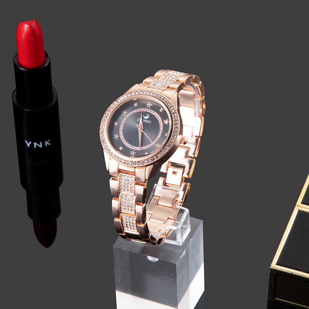 ZONMFEI reloj de pulsera 3 piezas mujeres OL estilo reloj traje pequeño color al por mayor retención pulsera doble capa collar reloj de mujer