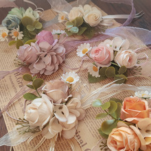 伴郎结婚手腕花结婚胸花ins风绑带超仙妈妈爸爸伴娘手腕花高级