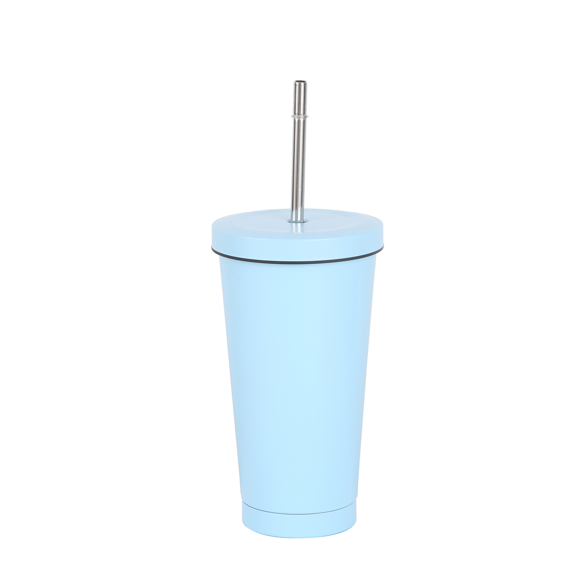 Taza de paja de acero inoxidable de color gradiente de gran capacidad taza de café taza de vacío de doble capa taza de aislamiento de calor taza de té de leche casual