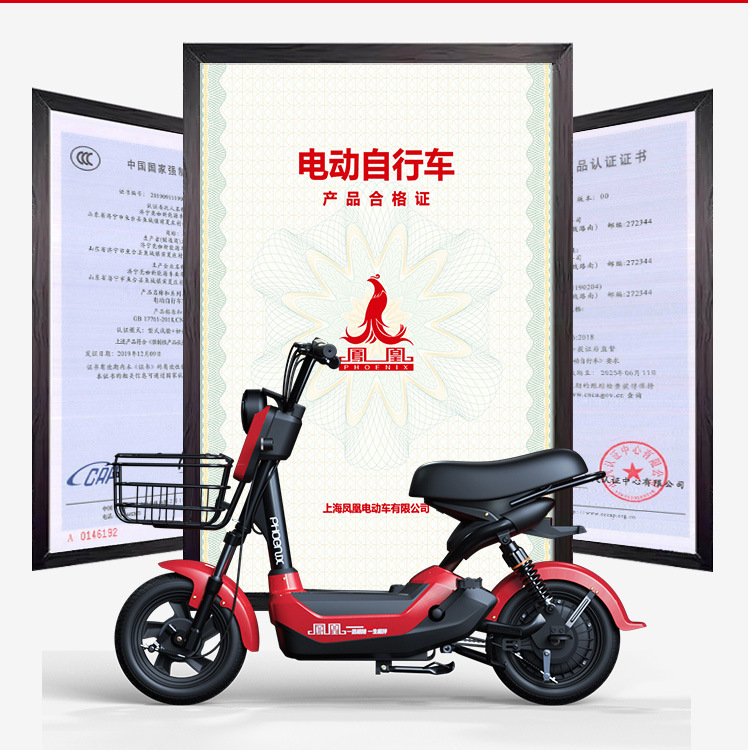 Phoenix nueva bicicleta eléctrica estándar nacional al por mayor de la batería de litio de la motocicleta