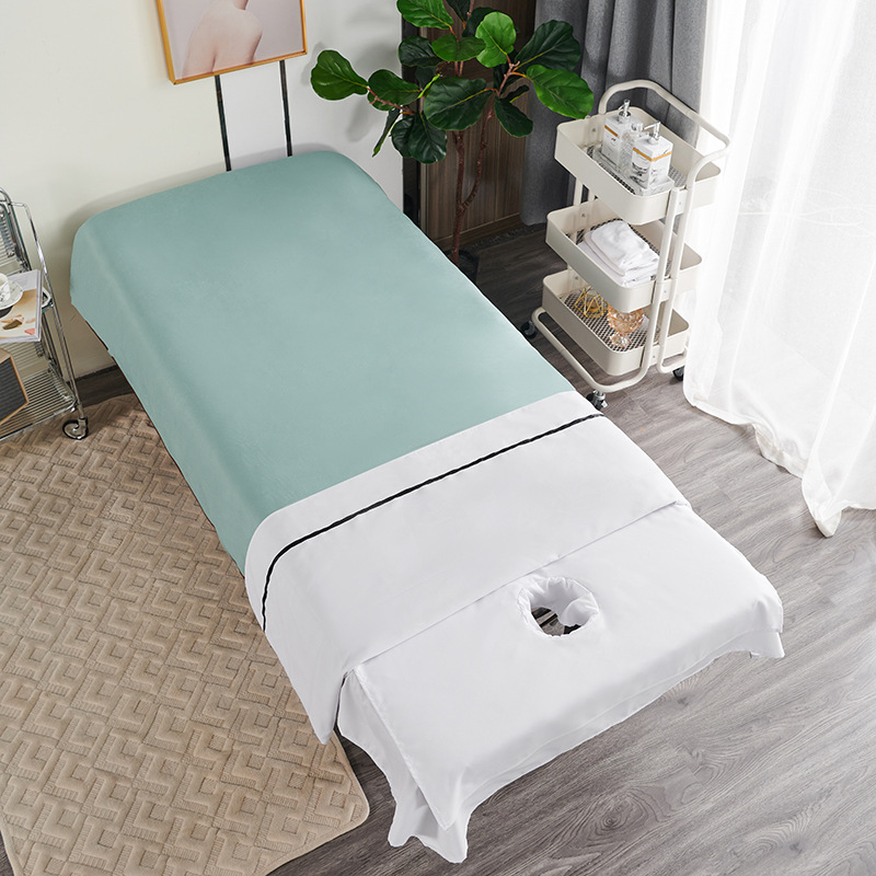Professional Beauty Salon Bed Sheet Massage Body Care Therapy Anti-Dirt Single Hole Mouth Towel Cleanliness Cover Set of 3 Wholesale