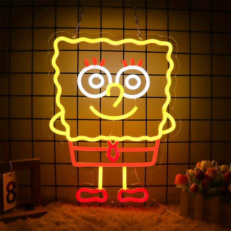 Настенный светильник LED, креативный неоновый ночник для спальни, разные формы, 5В USB или 12В адаптер