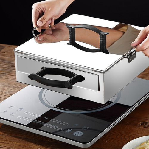 304 stainless steel small household two-layer rice noodle steamer with drawer-style cool skin machine, multi-functional mini steamer
