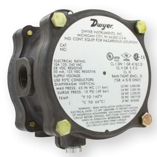 Dwyer Dewell 1950G-1-B-24, 1950G-5-B-24 explosion-proof differential pressure switch