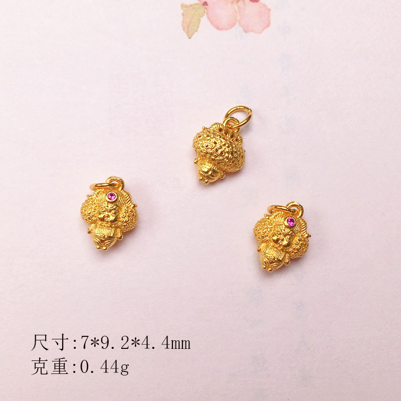 DIY Accessories s925 Silver Gold Plated Small Drop Necklace Pendant Bracelet Pendant Bracelet Beads Beads Jewelry Material