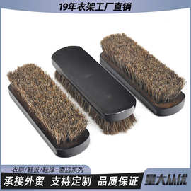 跨境供应木质马毛刷皮鞋运动鞋鬃毛清洁护理鞋刷酒店马鬃毛鞋刷子